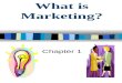 What is Marketing? Chapter 1. Definition of Marketing Sum of all activities involved in the planning, pricing, promoting, distributing, and selling of