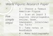 World Figures Research Paper 1 - Choose a famous American Figure 2 - Scan at least 3 sources (encyclopedia, online, book, newspaper, interview) for facts