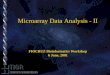 Microarray Data Analysis - II FIOCRUZ Bioinformatics Workshop 6 June, 2001