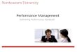 Performance Management Delivering Performance Feedback