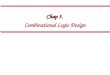 Chap 3. Chap 3. Combinational Logic Design. Chap.3 2 3.1 Combinational Circuits l logic circuits for digital systems: combinational vs sequential l Combinational