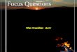 Focus Questions The Crucible: Act I. Focus Questions The Crucible takes place in 1692 in Salem, Massachusetts The protagonist is John Proctor Characters