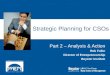 Strategic Planning for CSOs Part 2 – Analysis & Action Rob Fuller Director of Entrepreneurship Beyster Institute