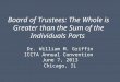Board of Trustees: The Whole is Greater than the Sum of the Individuals Parts Dr. William M. Griffin ICCTA Annual Convention June 7, 2013 Chicago, IL