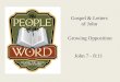 Gospel & Letters of John Growing Opposition John 7 - 8:11