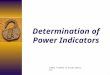 1 Determination of Power Indicators James Frakes & Associates, LLC