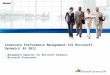 Corporate Performance Management for Microsoft Dynamics ® AX 2012 - Management Reporter for Microsoft Dynamics - Microsoft Forecaster