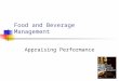 Food and Beverage Management Appraising Performance