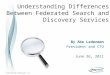 © 2011 Deep Web Technologies, Inc. By Abe Lederman President and CTO June 26, 2011 Understanding Differences Between Federated Search and Discovery Services