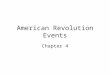 American Revolution Events Chapter 4. Sam Adams