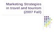 Marketing Strategies in travel and tourism (2007 Fall)