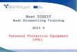 Boat DIGEST Boat Dismantling Training Unit 4 Personal Protective Equipment (PPE)