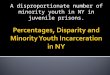 A disproportionate number of minority youth in NY in juvenile prisons