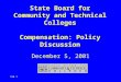 Tab 1 State Board for Community and Technical Colleges Compensation: Policy Discussion December 5, 2001