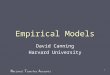 N ational T ransfer A ccounts 1 Empirical Models David Canning Harvard University