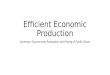 Efficient Economic Production Anderson: Government Production and Pricing of Public Goods