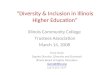 “Diversity & Inclusion in Illinois Higher Education” Illinois Community College Trustees Association March 14, 2008 Terry Nunn Deputy Director, Diversity