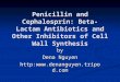 Penicillin and Cephalosprin: Beta- Lactam Antibiotics and Other Inhibitors of Cell Wall Synthesis by Dena Nguyen http: