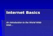 Internet Basics An Introduction to the World Wide Web…