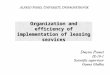 Organization and efficiency of implementation of leasing services