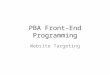 PBA Front-End Programming Website Targeting. Where do websites come from…?
