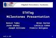April 14, 20041 STATag Milestones Presentation Daniel Tubbs Brian Easton Jason Sadler Latricia Simon Joseph Williams Francis Doligosa