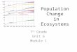 Population Change in Ecosystems 7 th Grade Unit 6 Module 1