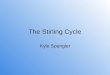 The Stirling Cycle Kyle Spengler. The Stirling Cycle Process 1-2: Isothermal expansion 2-3: Constant-volume cooling 3-4: Isothermal compression 4-1: Constant-volume