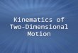 Kinematics of Two-Dimensional Motion. Positions, displacements, velocities, and accelerations are all vector quantities in two dimensions. Position Vectors
