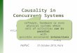 Causality in Concurrent Systems F. Russo Vrije Universiteit Brussel B elgium S.Crafa Università di Padova Italy HaPoC 31 October 2013, Paris software,