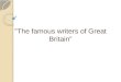 ”The famous writers of Great Britain”. An auction-”The famous writers of Great Britain”