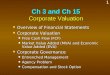 1 Ch 3 and Ch 15 Corporate Valuation Overview of Financial Statements Overview of Financial Statements Corporate Valuation Corporate Valuation Free Cash