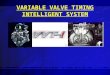 VARIABLE VALVE TIMING INTELLIGENT SYSTEM. WHAT IS VVT ? Variable Valve Timing (VVT),is a generic term for an automobile piston engine technology VVT allows
