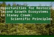 Opportunities for Restoring Second Growth Ecosystems in Staney Creek: Scientific Principles