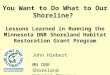 You Want to Do What to Our Shoreline? Lessons Learned in Running the Minnesota DNR Shoreland Habitat Restoration Grant Program John Hiebert MN DNR Shoreland