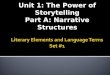 Unit 1: The Power of Storytelling Part A: Narrative Structures