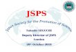 Takeshi SEGUCHI Deputy Director of JSPS London 20 th October 2010 JSPS