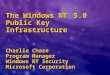 The Windows NT ® 5.0 Public Key Infrastructure Charlie Chase Program Manager Windows NT Security Microsoft Corporation