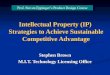 Intellectual Property (IP) Strategies to Achieve Sustainable Competitive Advantage Stephen Brown M.I.T. Technology Licensing Office