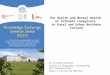 The Health and Mental Health of Informal Caregivers in Rural and Urban Northern Ireland Dr Stefanie Doebler School of Geography, Archaeology and Palaeoecology