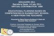 EDULEARN 2011 Barcelona Spain, 4-6 july 2011 VIRTUAL CONTRIBUTION 1698 EDUCATIONAL PLANNING BASED ON COMPETENCIES IN ELEMENTARY SCHOOL: A VIEW FROM THE