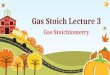 Gas Stoich Lecture 3 Gas Stoichiometry. Ways We’ve Already Gotten In/Out of Moles Grams  Moles Can use the molar mass of the compound to do that Liters