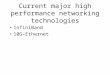 Current major high performance networking technologies InfiniBand 10G-Ethernet