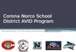 Corona Norco School District AVID Program Advancement Via Individual Determination