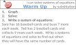 Warm Up I can solve systems of equations by substitution