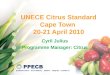 UNECE Citrus Standard Cape Town 20-21 April 2010 Cyril Julius Programme Manager: Citrus