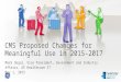 CMS Proposed Changes for Meaningful Use in 2015-2017 Mark Segal, Vice President, Government and Industry Affairs, GE Healthcare IT May 1, 2015