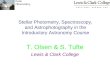 Stellar Photometry, Spectroscopy, and Astrophotography in the Introductory Astronomy Course T. Olsen & S. Tufte Lewis & Clark College