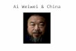 Ai Weiwei & China. Ai Weiwei is a conceptual artist. Conceptual Art: art that places more of an emphasis on an idea (concept) than on traditional aesthetic