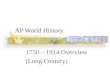 AP World History 1750 – 1914 Overview (Long Century)